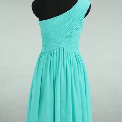 Custom Made Bridesmaid Dress, Turquoise Chiffon..