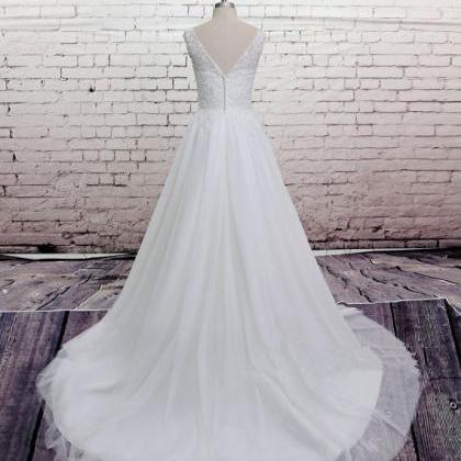 2015 High Quality Lace Wedding Dress, Bateau Neck..