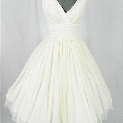 Chiffon V-neck Simple Short Wedding Dresses, The..