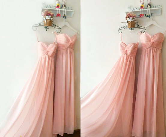 Bush Pink Bridesmaid Dress,inexpensive Peach Bridesmaid Dress,pink Long Chiffon Bridesmaid Dress,blush Bridesmaid Dress,pink Prom Dresses